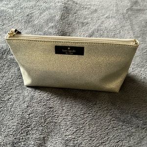 kate spade Cosmetic Bag - silver glitter in EUC